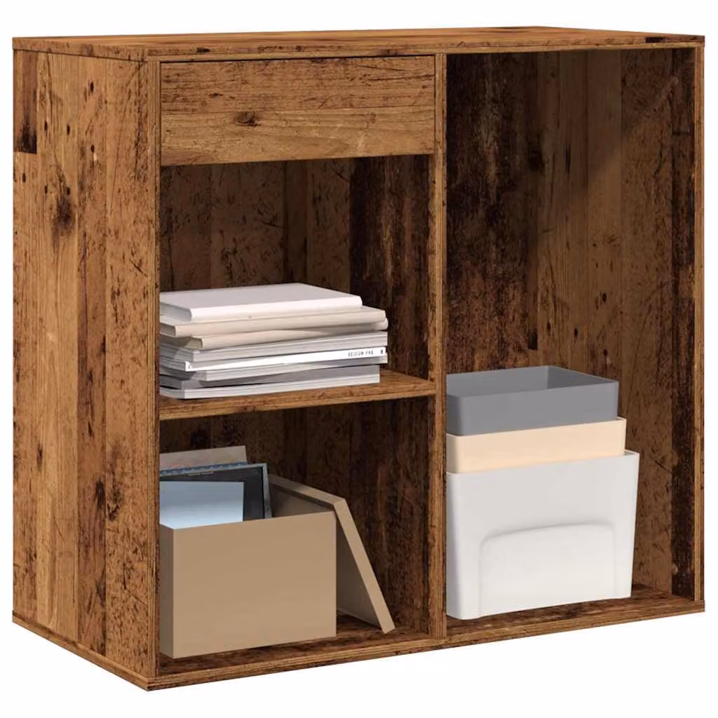Armadietto per cosmetici moderno vidaXL in legno marrone con ripiani interni e ante, L 80 cm, P 40 cm, H 75 cm