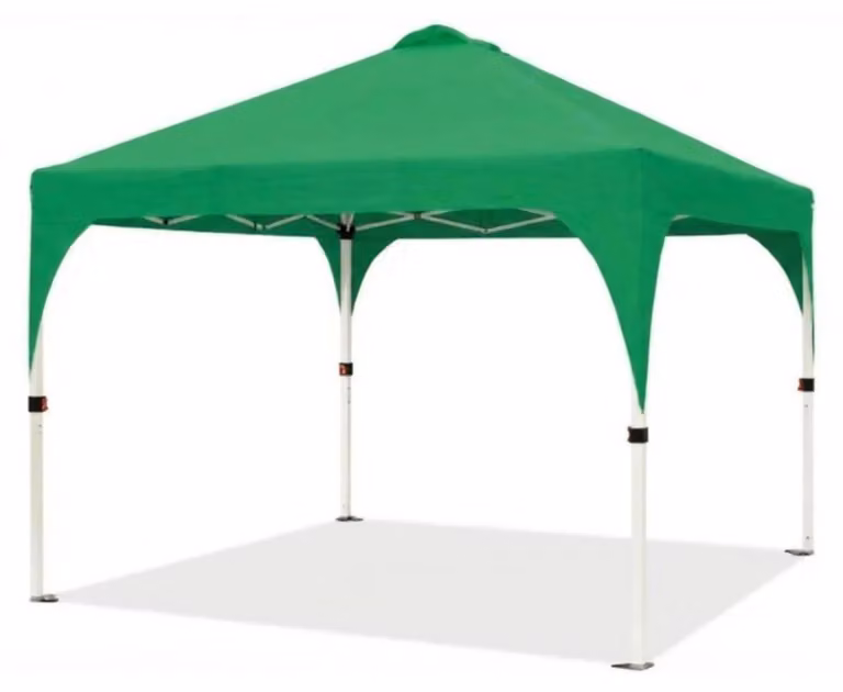 Gazebo pieghevole 3x3 m - Tenda da giardino per feste - Tessuto Oxford 150D - Sistema di chiusura rapida centrale - Altezza 270 cm - Verde