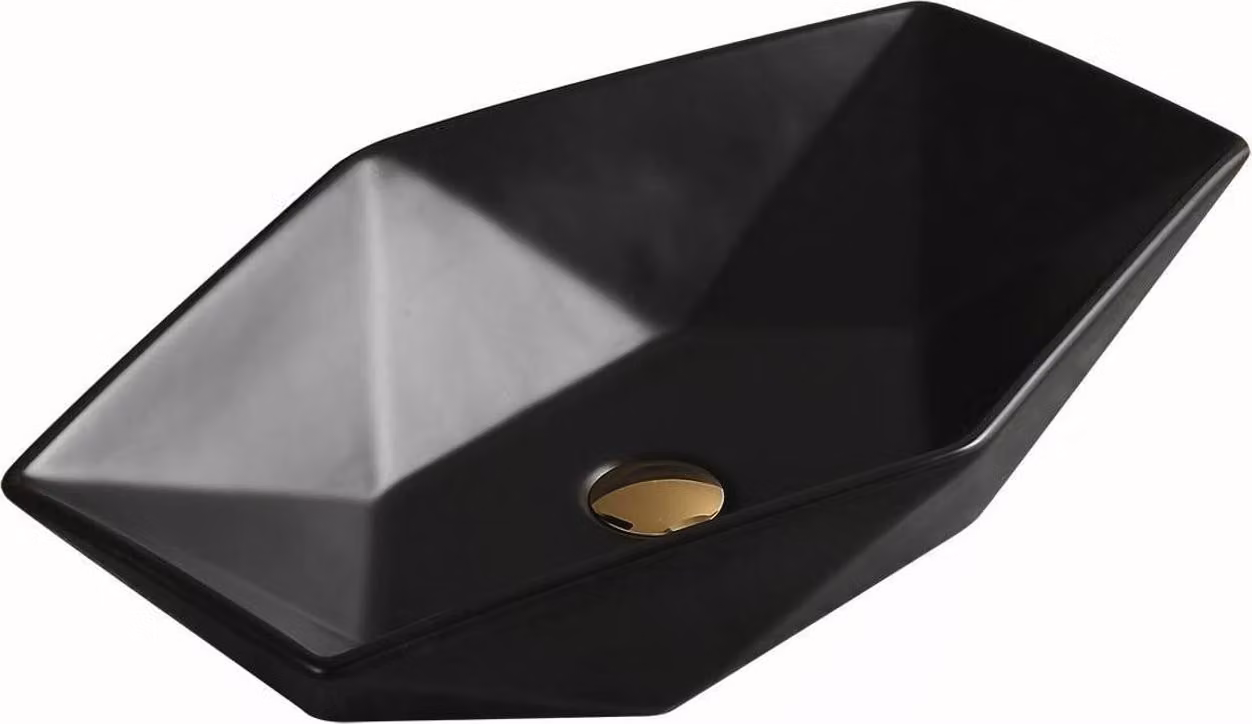 Mexen Elena lavandino da appoggio 63 x 41 cm, nero opaco - 21476385