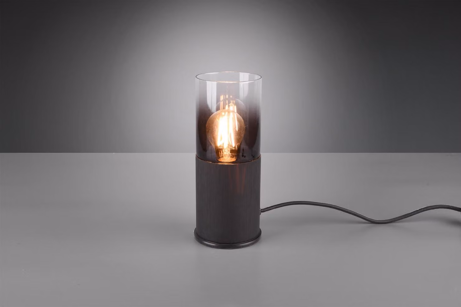 Lampada da tavolo ROBIN vetro grigio
