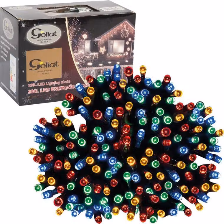 Luci per albero di Natale 200 led con effetto flasch multicolore interno