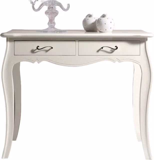 Consolle in legno laccato bianco opaco Mobili 2G L: 101 cm, P: 38 cm, H: 82 cm – 2