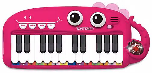 Tastiera digitale Bontempi con 24 tasti multicolore e rosa per stimolazione creativa e sensoriale