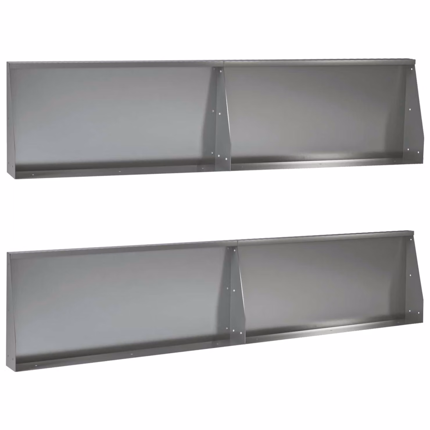 Set di 4 pezzi muro di contenimento per aiuole rialzate vidaXL in acciaio zincato grigio L/P/H: 100 x 30 x 12 cm
