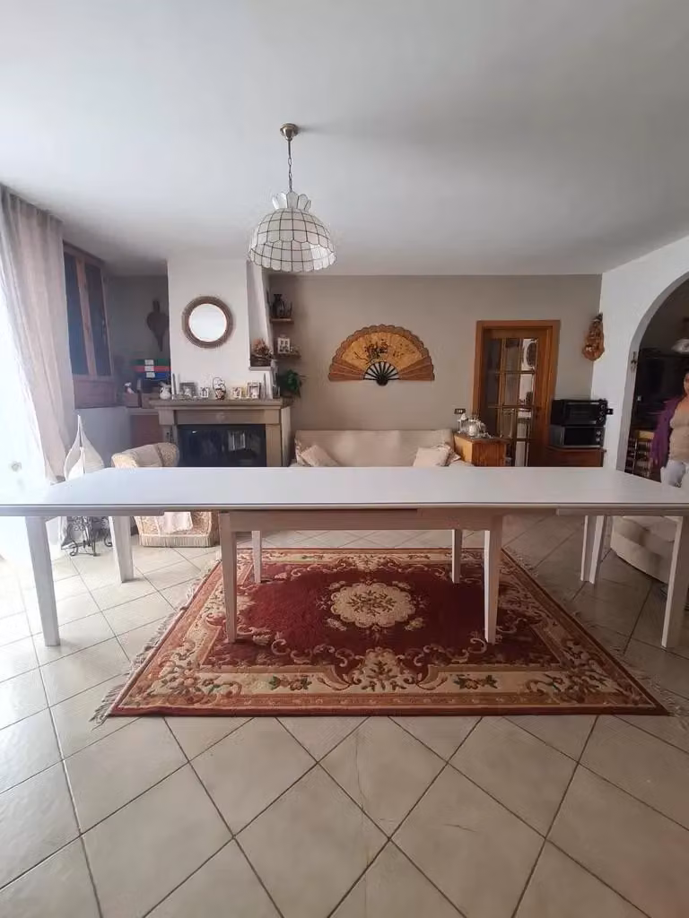 Tavolo rettangolare classico allungabile in legno laccato bianco Mobili 2G L: 180 cm, P: 85 cm – 2