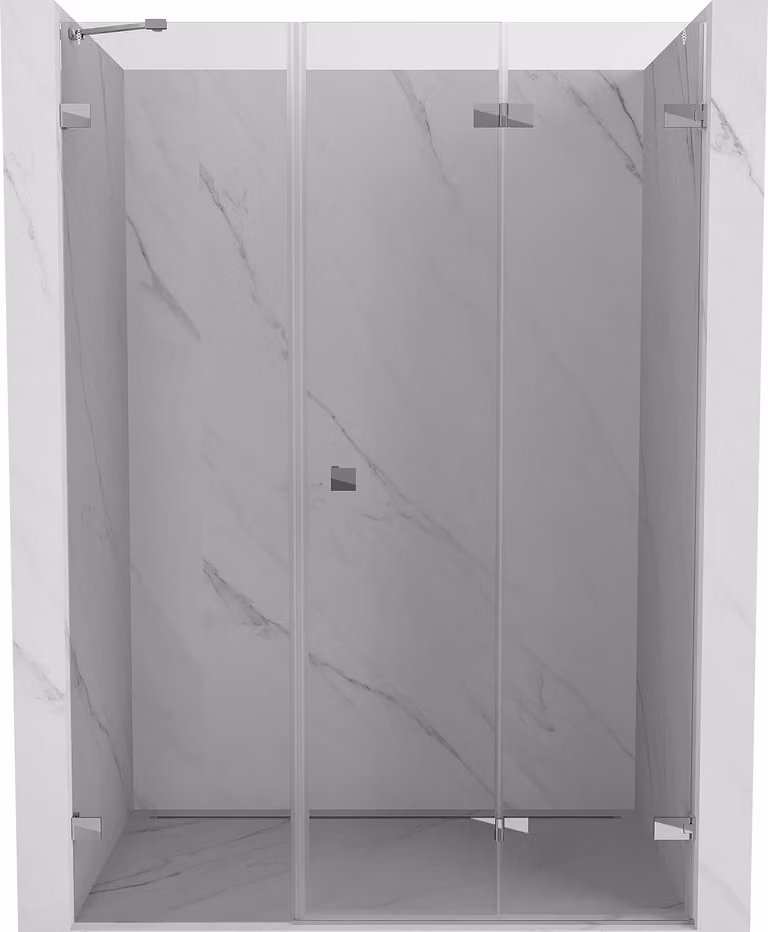 Mexen Lunar-F porta doccia pieghevole destra 135 cm, trasparente, cromo - 836S-135-050-01-00-P