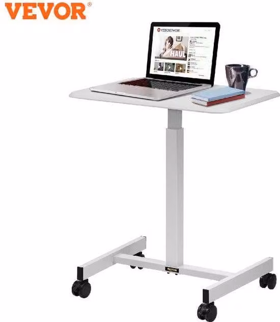 Piano di lavoro per notebook con rotelle, postazione di lavoro flessibile