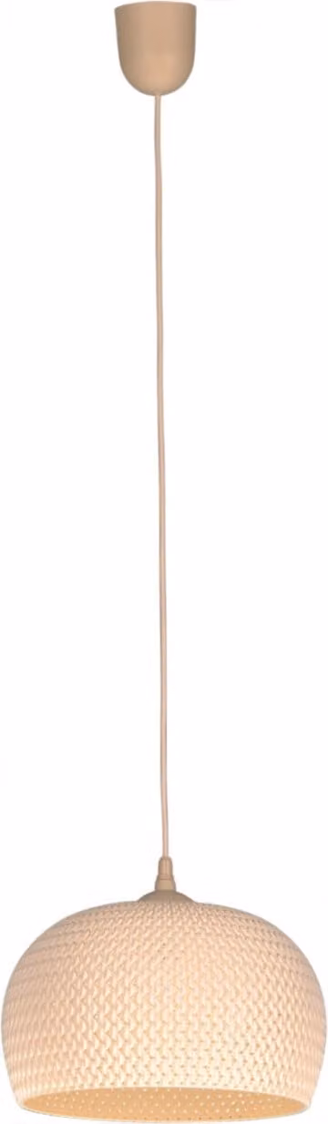 Lampada a sospensione Boho beige 1xE27x60W in plastica, dimensioni: 105x28x28 cm, IP20, Kaja