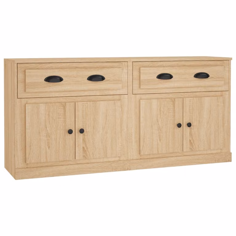Credenze 2 pz Rovere Sonoma in Legno Multistrato