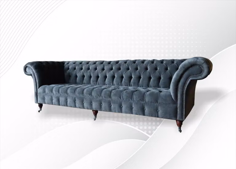 Chesterfield Leder Polster Luxus Sofa Design Couch Klassische Sofa 4 Sitzer