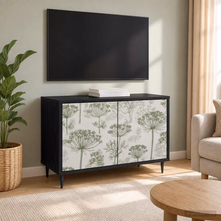 Mobile TV vidaXL GOTHA moderno in Rovere Nero L: 69 cm, P: 33 cm, H: 50,5 cm