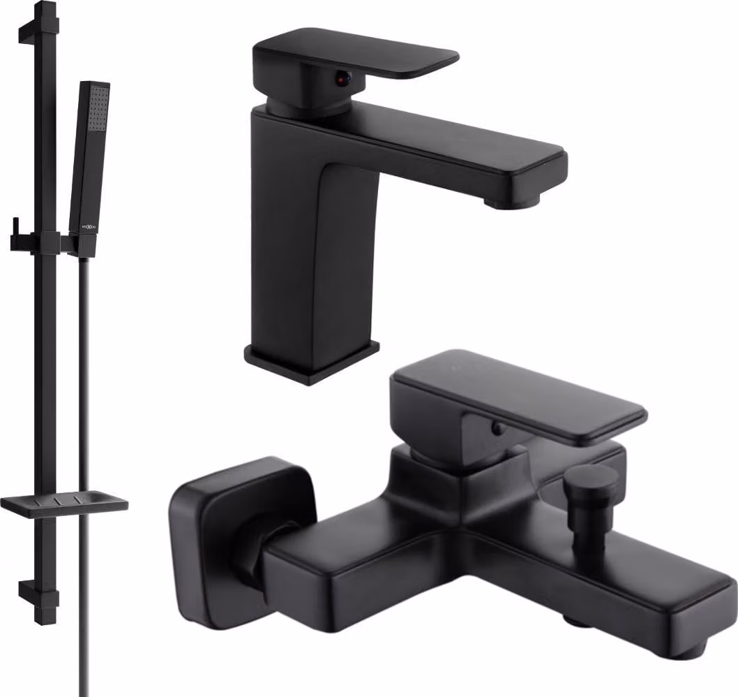 Mexen Cetus DQ77 set da bagno, nero - 744303DQ77-70