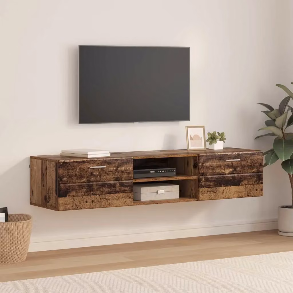 Armadio in legno con cassetto DESIGN IN, colore marrone, L 150 cm x P 39 cm x H 30 cm – 2