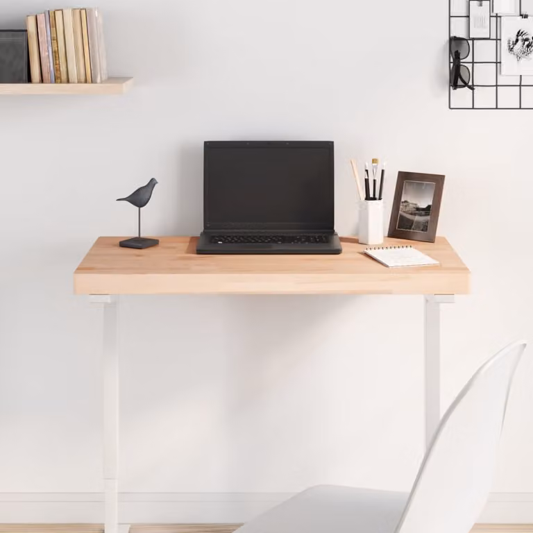 Piano Tavolo Rettangolare in Legno Massello di Faggio vidaXL, Colore Marrone, L 100 cm x P 50 cm x H 4 cm