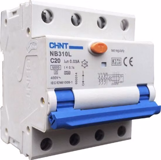 Interruttore differenziale RCD Chint 3 poli + neutro 25A curva B 300mA bianco (2015B25300)