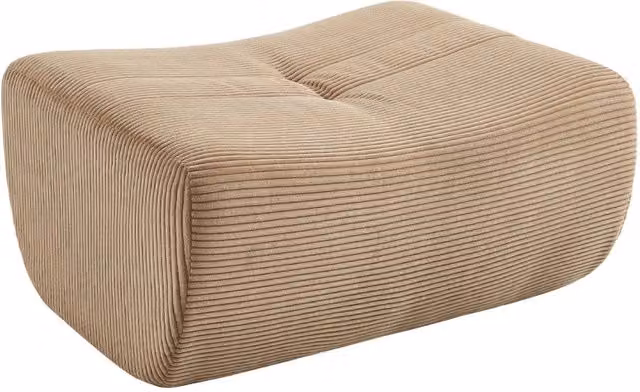 Poggiapiedi per poltrona Sokol Sweeek in velluto a coste, disponibile in beige, verde o terracotta