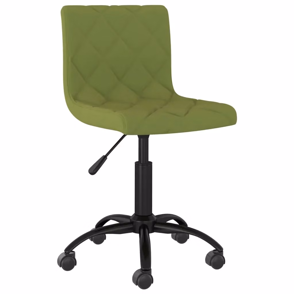 Set di 4 sedie da pranzo girevoli VIDAXL in velluto verde con ruote e base moderna – 2