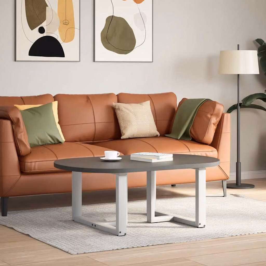 vidaXL Gambe Tavolino da Caffè forma T 2 pz Bianche 60x25x(42-43) cm