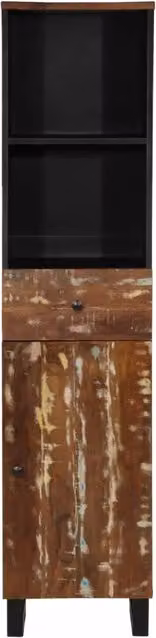 Mobile da bagno sospeso vidaXL in legno multicolore con ante e ripiani H: 160 cm, L: 38 cm, P: 33 cm – 1
