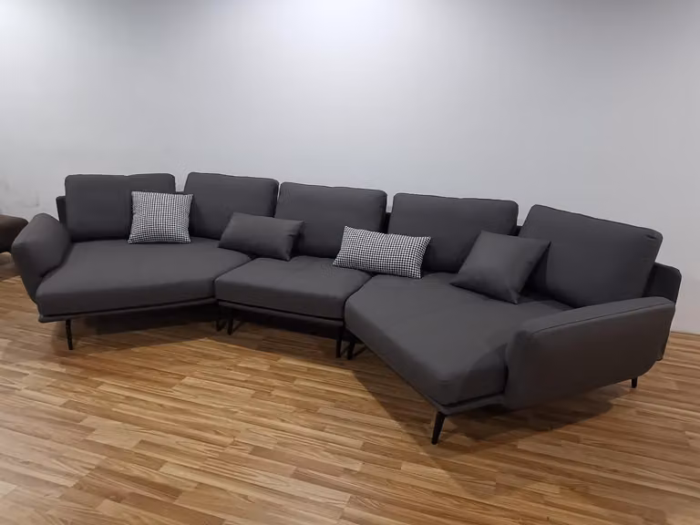 Ecksofa L-Form Wohnlandschaft Sofa Couch Polster Sofas Garnitur Ledersofa Couchen