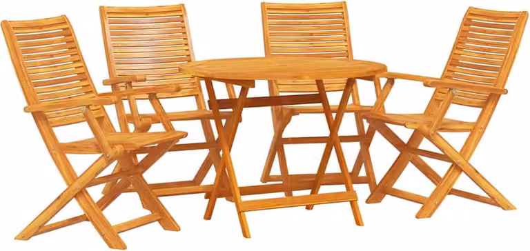 Set da Pranzo per Giardino 5 pcs Marrone