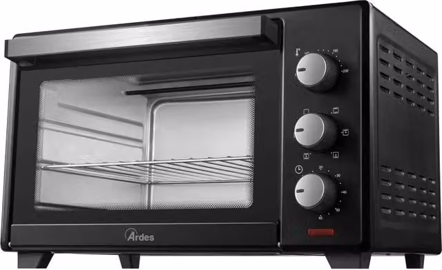 Forno elettrico ventilato Ardes Gustavo nero da 30 litri con funzione aria calda e timer da 1600 W
