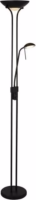 Piantana da terra Searchlight Mother Child in metallo e vetro nero con LED regolabile 15,41W 3000K luce bianca calda