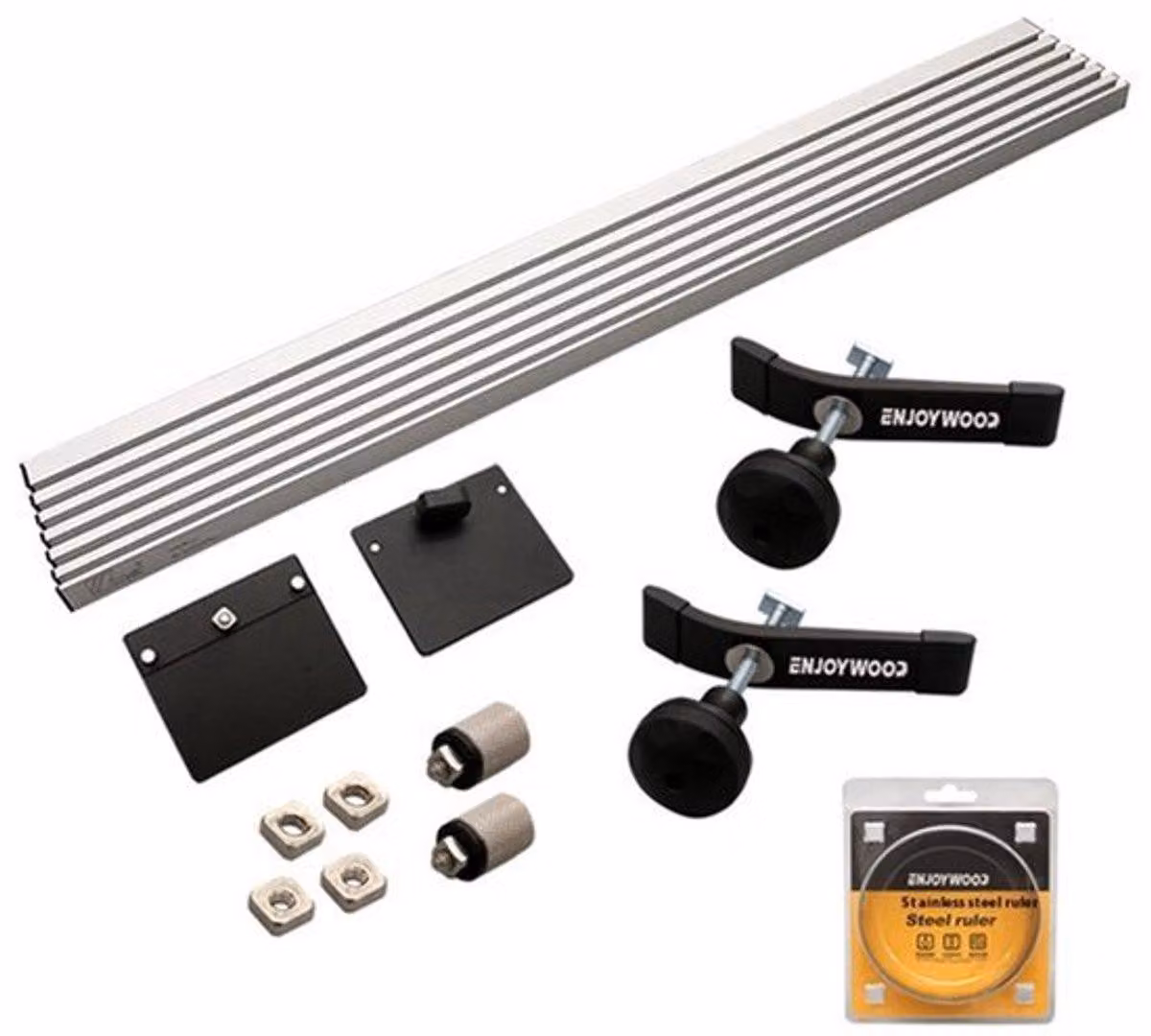 Morsetto adesivo per sega da banco e sistema di fissaggio - 915x127x25.5 mm - Utensile in alluminio per lavorazione del legno