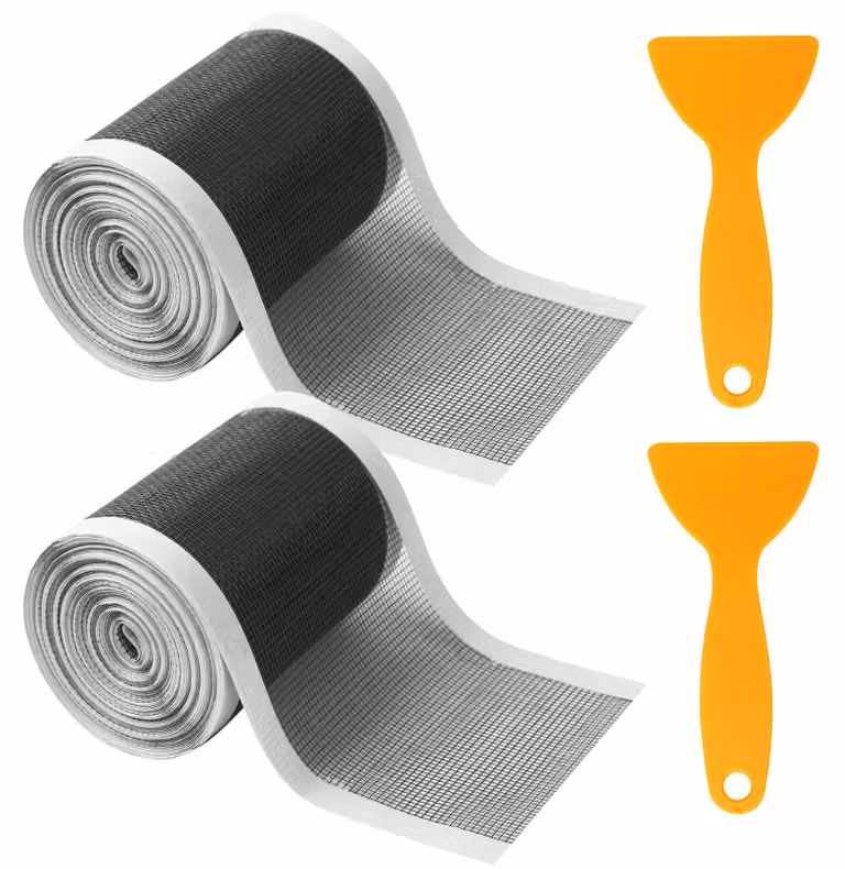 Griglia di scarico per doccia, 10 cm x 10 m, con filtro per capelli, confezione da 2 pezzi, inclusa una spatola