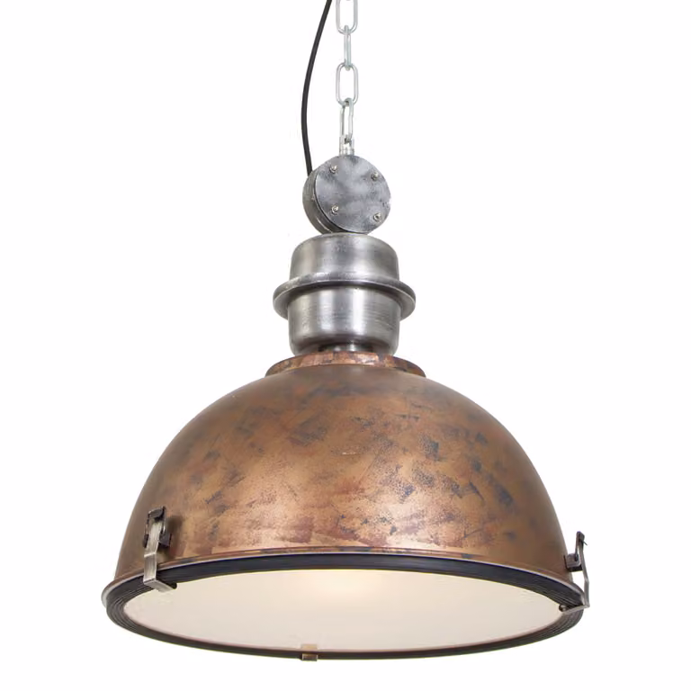 Lampada a sospensione - marrone - Bikkel - vetro metallo - Ø 42cm - E27 - 7586B - Steinhauer