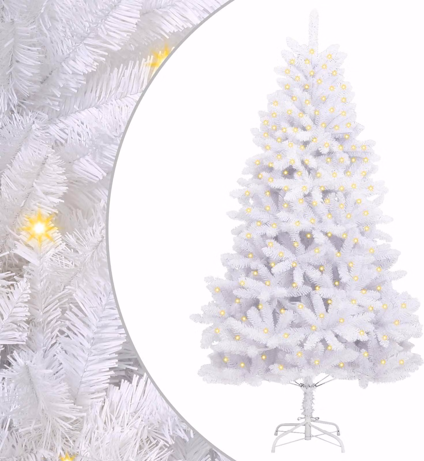 Albero di Natale artificiale Bianco 300 cm PVC e Metallo