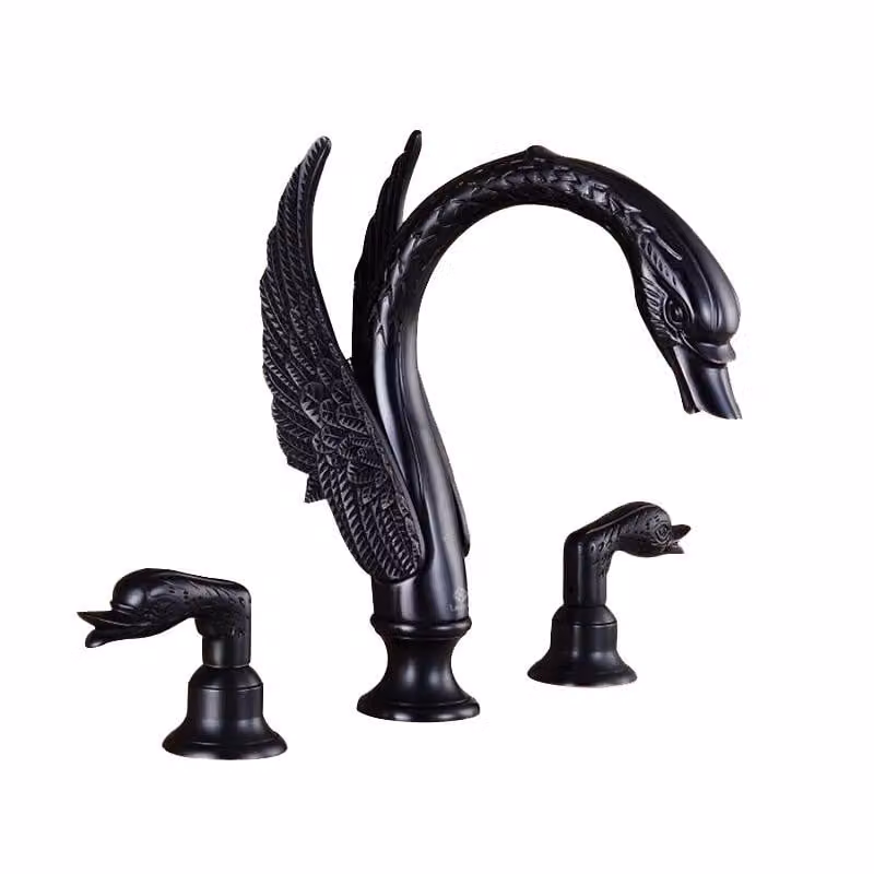 Rubinetto lavabo KRAN swan retro GOLD ERNA