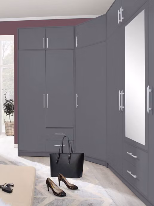 Sistema di armadi combinati Smart 3 pezzi antracite