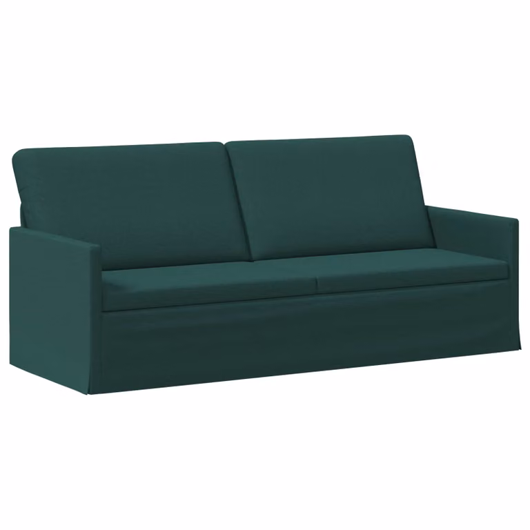 vidaXL Divano a 3 posti moderno in tessuto verde con struttura in metallo L: 190 cm, P: 81 cm, H: 82 cm