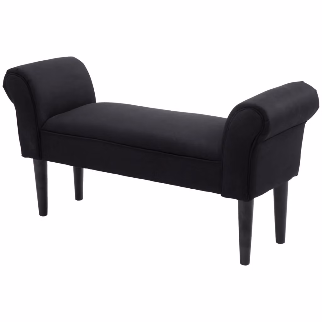 Panca imbottita con contenitore XYLO in velluto nero L: 102 cm, P: 36 cm, H: 51 cm – 2