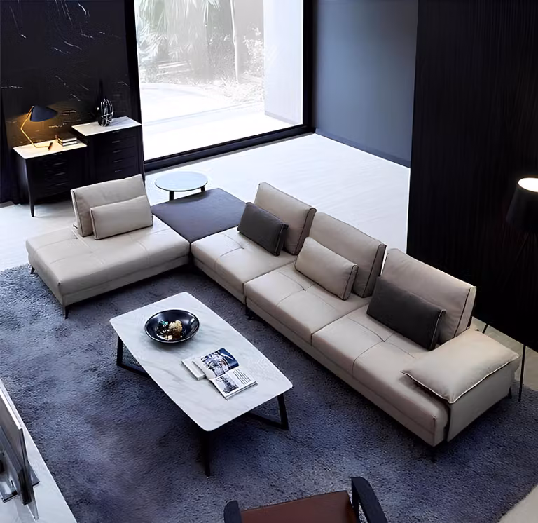 Design Sofa Ecksofa Couch Polster Eckgarnitur Couchen Leder Wohnlandschaft