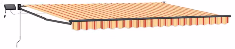 Tenda retrattile manuale con LED Multicolore 4,5 × 3 m