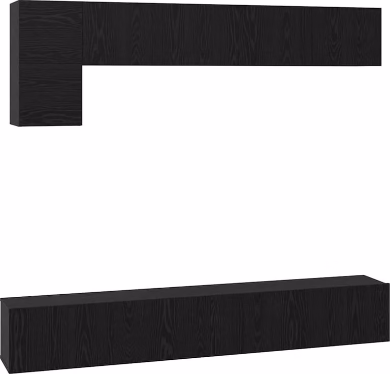 Set mobile TV 5 pcs Rovere Nero Legno multistrato