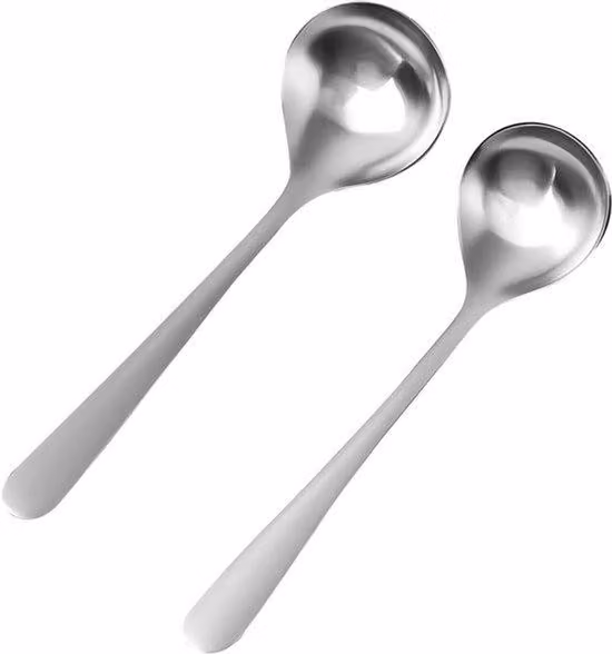 Set di utensili in acciaio inossidabile, modello lungo, colore argento, ideale per la cucina domestica e per ristoranti.