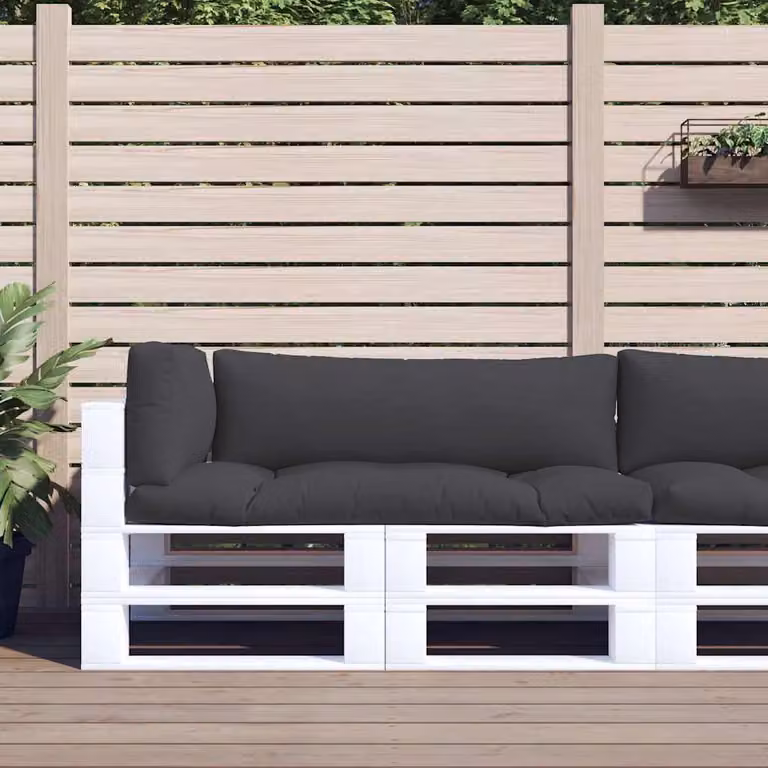 Set di 3 cuscini per pallet vidaXL neri in tessuto Oxford resistente all'acqua e ai raggi UV