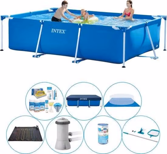 Piscina rettangolare, dimensioni 300x200x75 cm - Kit piscina