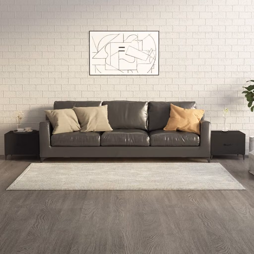 vidaXL Tavolini con gambe in metallo 2 pezzi nero 50x50x40 cm - Tavolino - Tavoli da caffè - Tavolino - Tavolino d'angolo