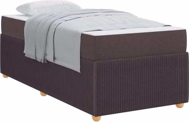 Letto singolo | Letto per adulti | Struttura del letto Marrone Scuro 80 x 200 cm Tessuto