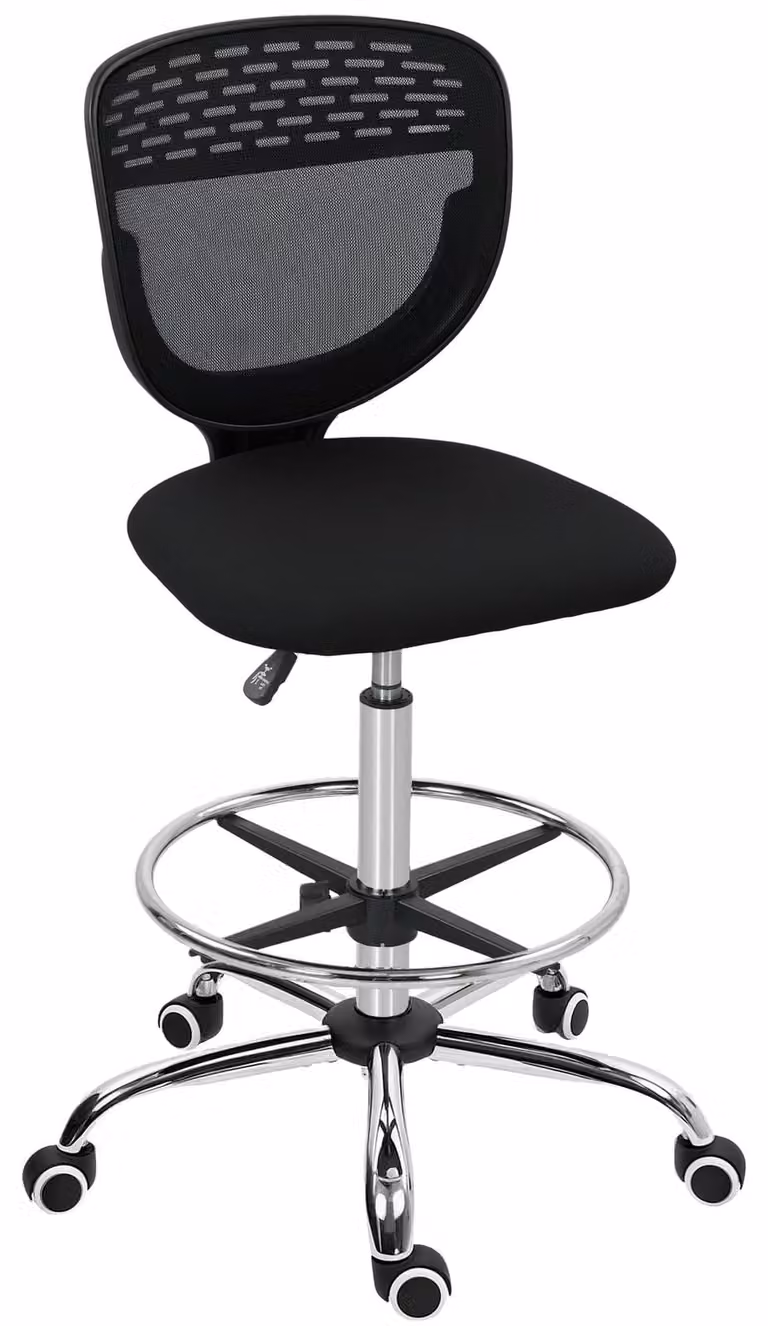 Vinsetto: sedia da ufficio ergonomica con base a stella regolabile, nera
