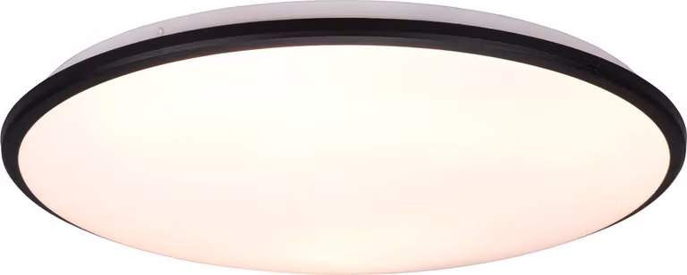 Plafoniera a LED LIMBUS nera con dimmer a gradini, Ø 50 cm