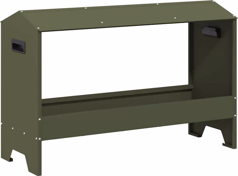 Mangiatoia per polli Verde oliva 81 x 32 x 53,5 cm