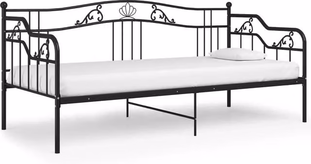 Divano letto | Sof¨¤ letto | Letto singolo Telaio Nero in Metallo 90x200 cm