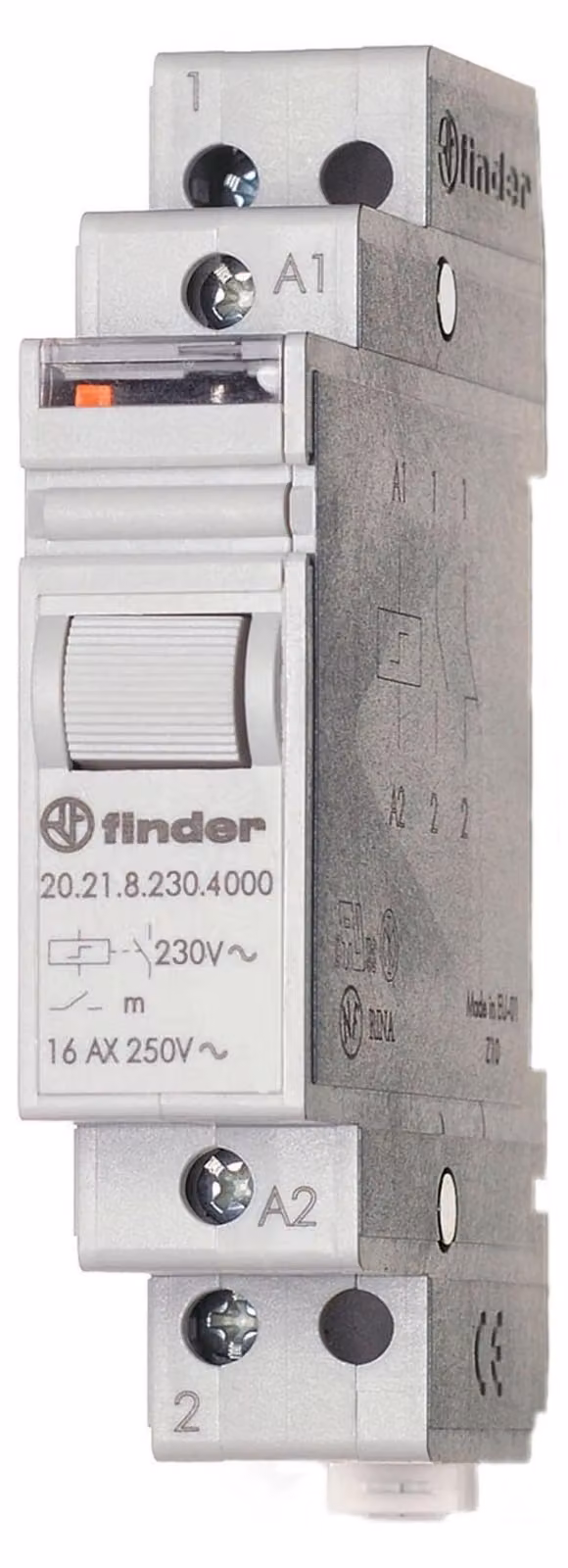 Interruttore a impulsi per slitta DIN 1S 20A 12VAC 20.21.8.012.4000