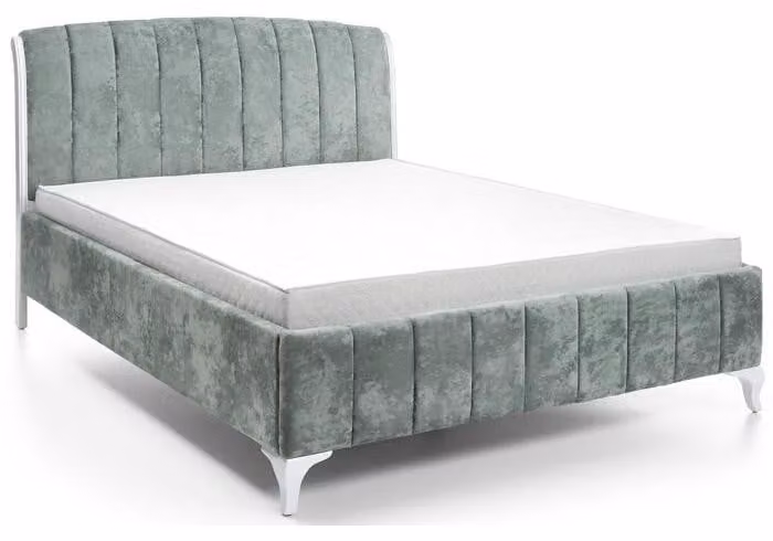 Bett Polster Design Luxus Doppel Hotel Betten Schlaf Zimmer Leder Modern Stoff