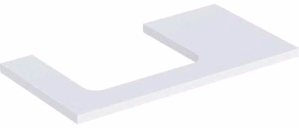 Geberit ONE Plaque de lavabo, découpe à gauche, pour lavabo à poser, 90x3x47cm, 505.303.00.2, 505.303.00.2